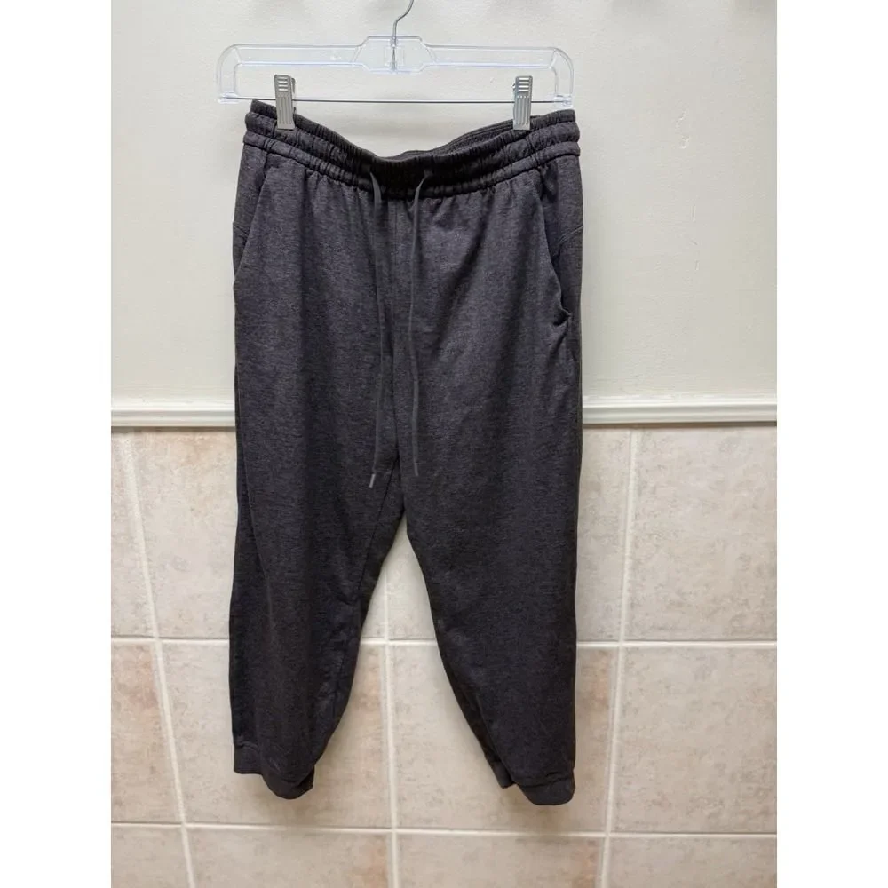 Lululemon Heathered Brown Performance Joggers Drawstring Waist Sz 6